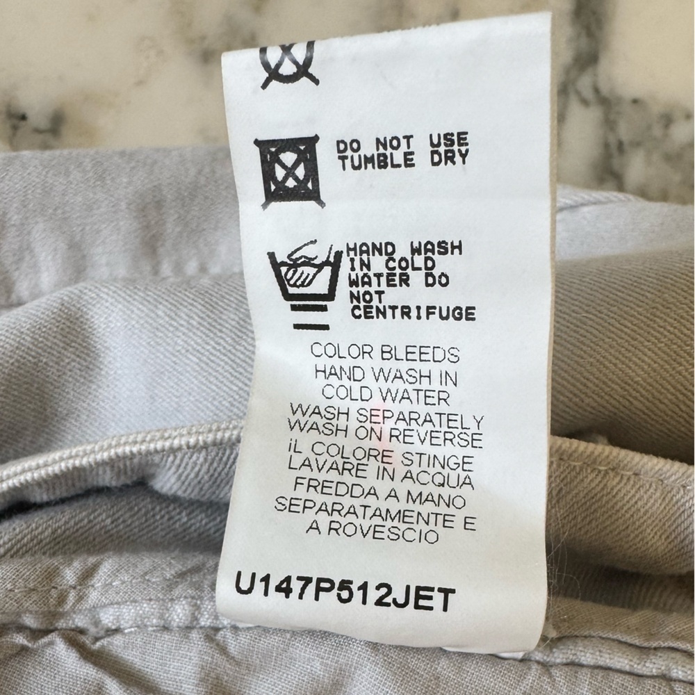 NWT ERMANNO SCERVINO Grey Jeans Cool Leather and Metal brand tag on back IT54 - Picture 11 of 12